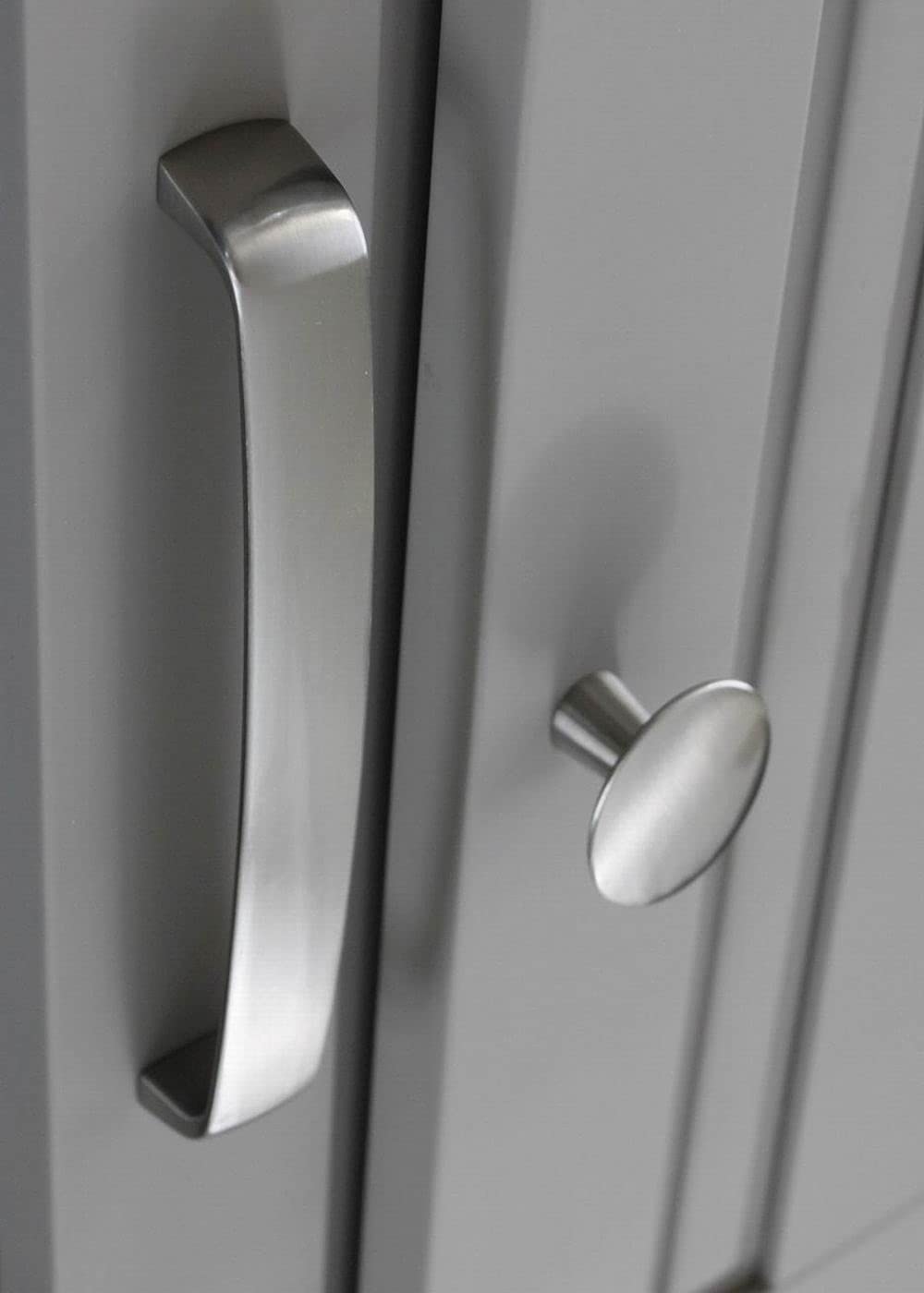 KHTUMEWARE-88292 Round Knob, Brushed Nickel, 1-5/8 in (41 mm), 10-Pack in Brushed Nickel — KHTUMEWARE
