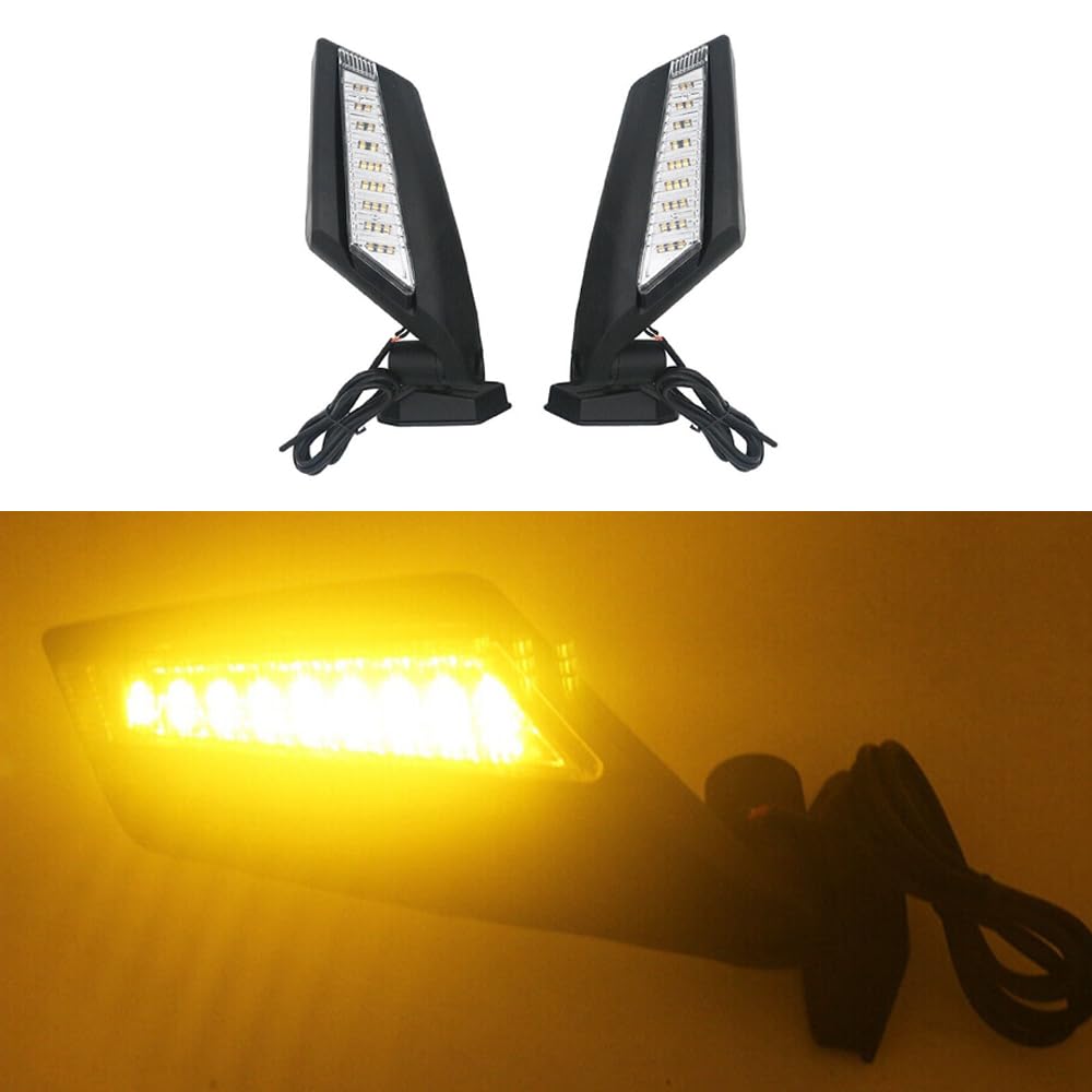 Riloer Espejo intermitente LED, espejo intermitente LED compatible con Bombardier CanAm Maverick