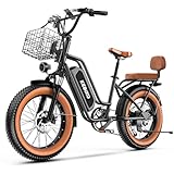 𝐏𝐨𝐰𝐞𝐫𝐟𝐮𝐥 𝐏𝐞𝐚𝐤 𝟏𝟓𝟎𝟎𝐖 𝐌𝐨𝐭𝐨𝐫:This electric bike is powered by 1000W(Peak 1500W) brushless motor, easily reach a top speed of 30 MPH. With strong driving force and climbing hills ability, climbing 30°slopes, can conquer various terrains such as beaches, ...
