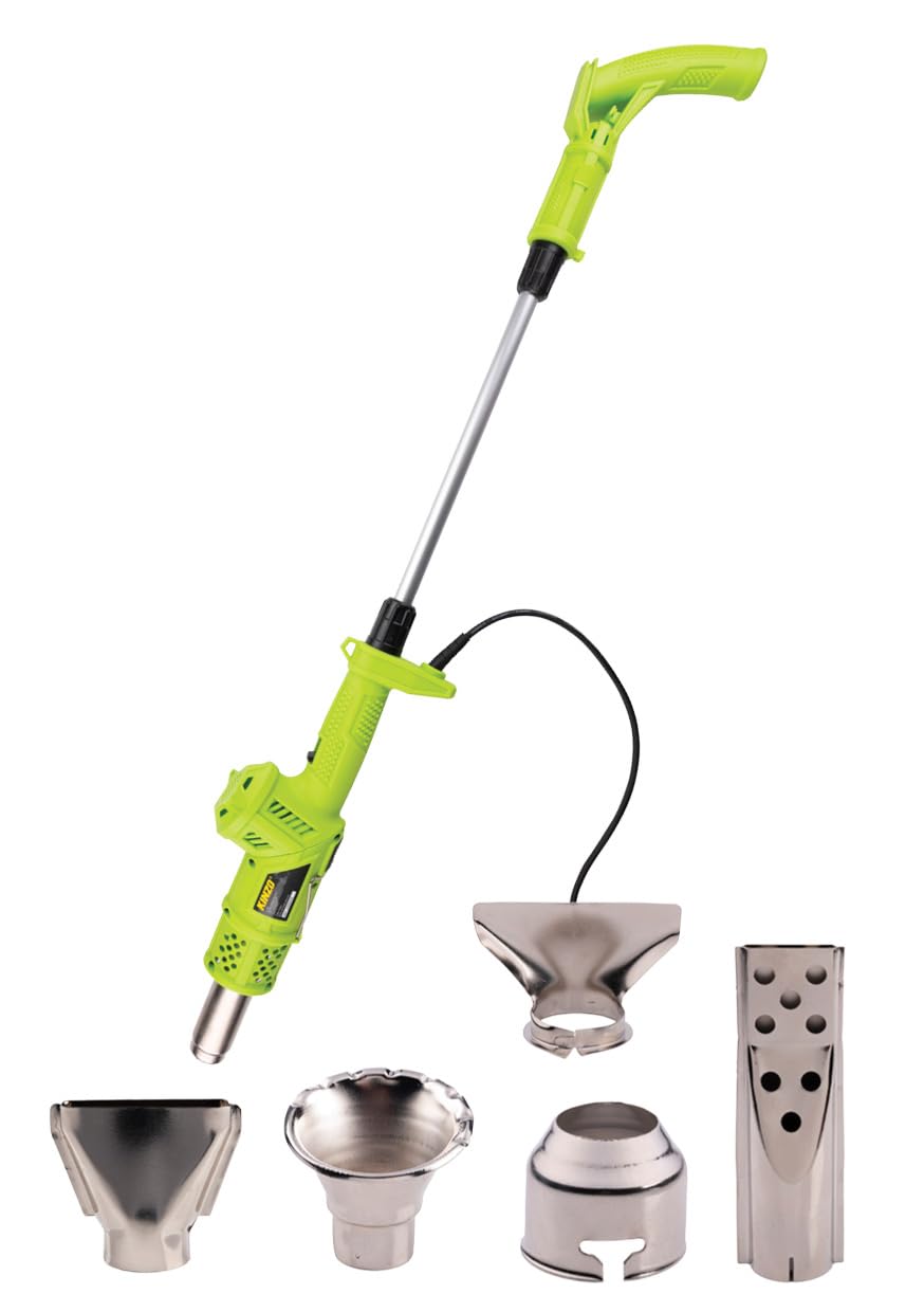 Kinzo Garden 3-in-1 Unkrautvernichter - Gartenwerkzeug Unkrautentferner - Elektrischen Unkrautbrenner, Abflammgerät und BBQ Grillzünder für Garten, Terrasse bis zu 360℃- 2000 Watt Grün