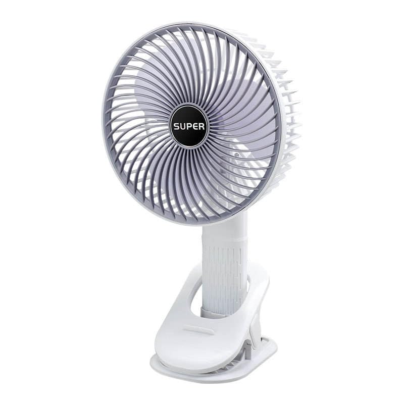 Image of Portable Clip Fan, USB Rechargeable Desk Fan with Strong Airflow, Quiet Operation, Adjustable Head, Mini Cooling Fan for Office Bedroom Travel Camping