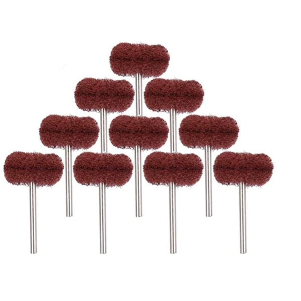 1 Pack Nylon Drill Abrasive Brush 2.35mm 3mm Shank Buffing Polishing Wheel Rust Remover for Rotary Tool Accessories,red,with 2.35mm Shank