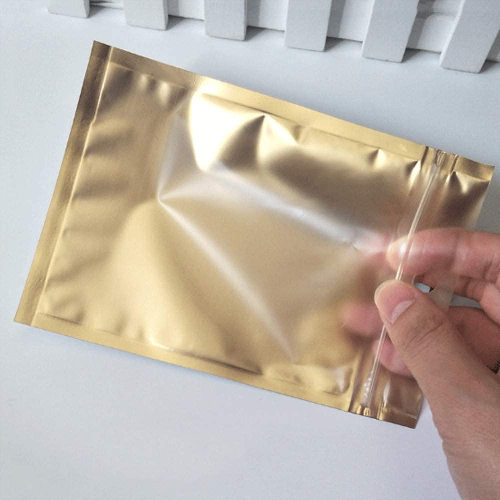 Bolsas con Cierre hermético, 100 Piezas de Papel Aluminio Mylar plástico autosellado(3.0x4.7 Inch)