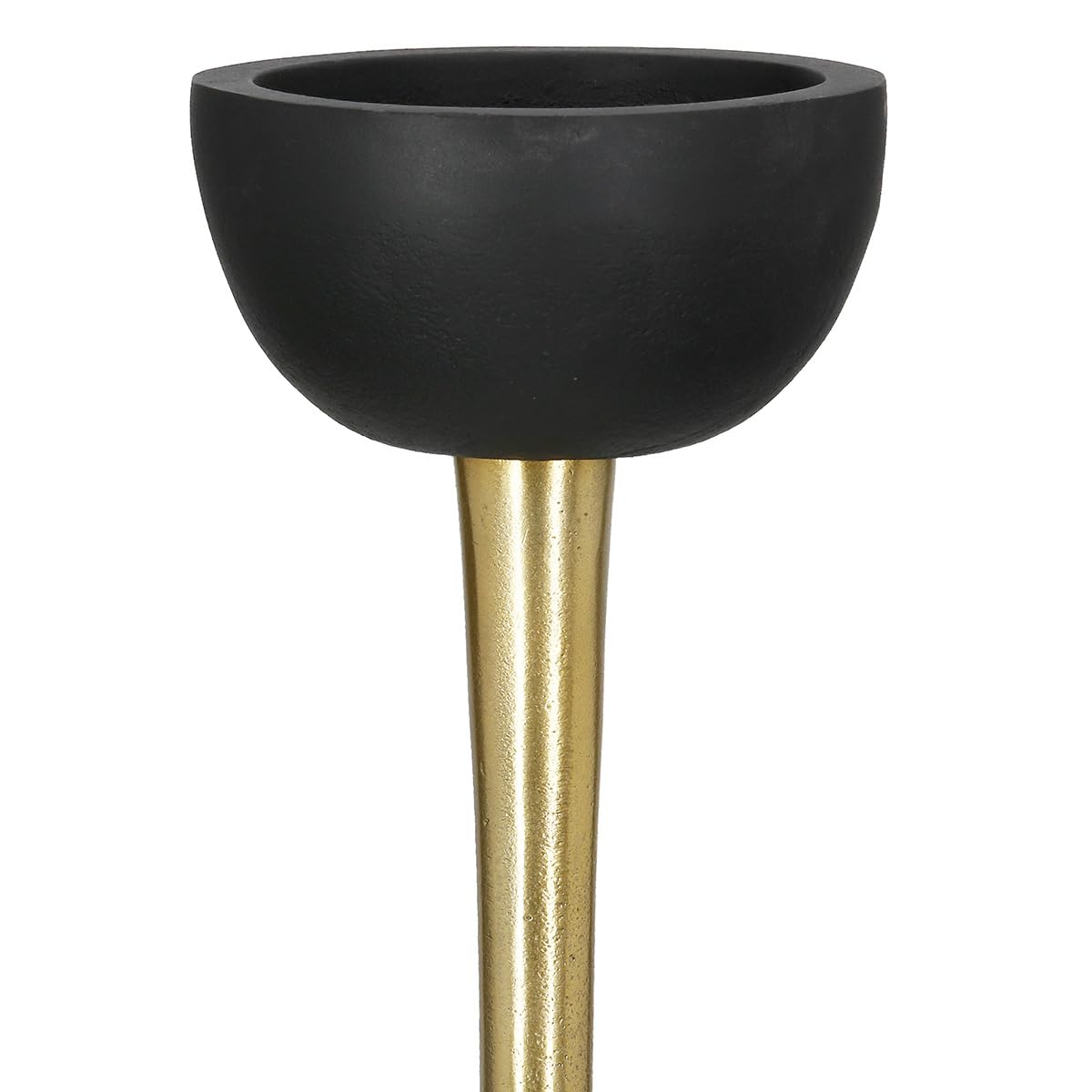 GILDE Kerzenleuchter Dora aus Aluminium - schwarz - Höhe 53cm x Breite 10cm - Stumpenkerzenhalter