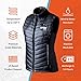 Dune Women’s Heated Vest - 10 hrs of Heat | 3 Heat Zones | with Battery & Charger | Machine Washable | All Day Warmth | Onyx, Large