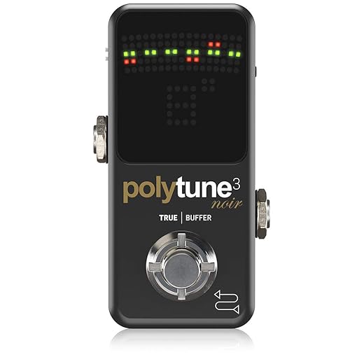 TC Electronic POLYTUNE 3 NOIR Tiny Polyphonic Tuner with Multiple Tuning Modes and Built-In BONAFIDE BUFFER