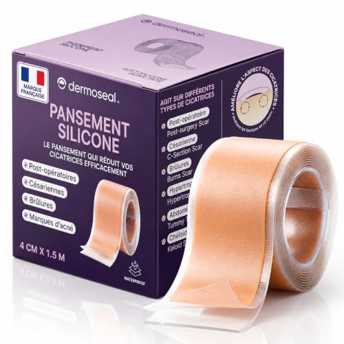 DERMOSEAL Ruban en silicone pour cicatrices, 4 cm × 1,5 m