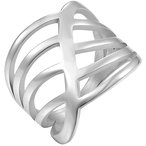 Jude Jewelers Stainless Steel Braided Knot Waved Net Style Wedding Promise Anniversary Ring