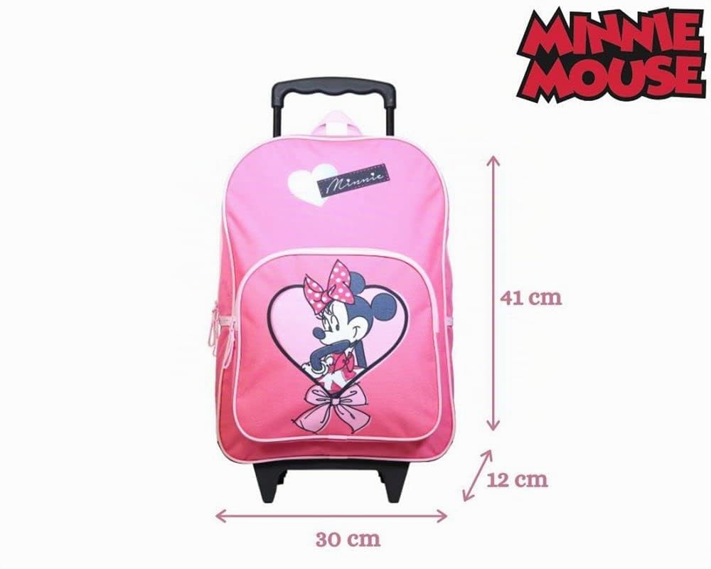 Bagtrotter Sac à Dos à roulettes Disney Minnie Noeud Rose