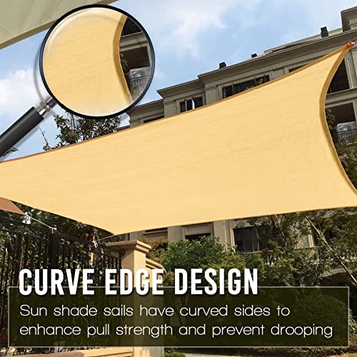 Toldo parasol para patio permeable con 95% protección UV 5