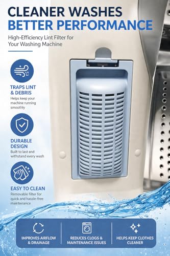 Image of AMAZOR Washing Machine Magic Filter | Lint Filter /Dust Filter /Waste Collector /Drain Jali for Semi & Fully Automatic Washing Machines (Compatible for haier. Height 15.6 Cm)