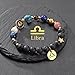 Bolinailo Libra Bracelet, Zodiac Bracelets for Women 12 Constellations Healing Crystal Stone Bracelet for Birthday, Zodiac Gifts for women Libra Constellation Charm Bracelets Gemstone Jewellery