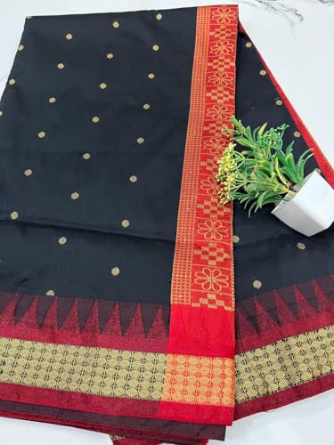 Image of NEW COLLECTION Women's Odisha Handloom Sambalpuri Pata Saree Temple Border Pasapalli Bomkai Buti Boyanika Design Saree Banarasi Soft Papa Silk Simple Ethnic Orissa Sari with Blouse Piece