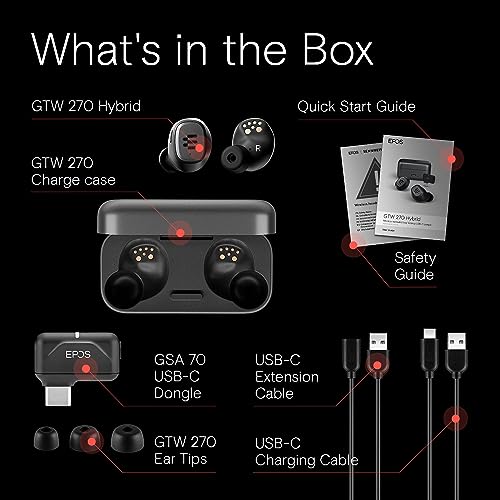 EPOS GTW 270 Gaming True Wireless oreillettes bluetooth gamer basse latence