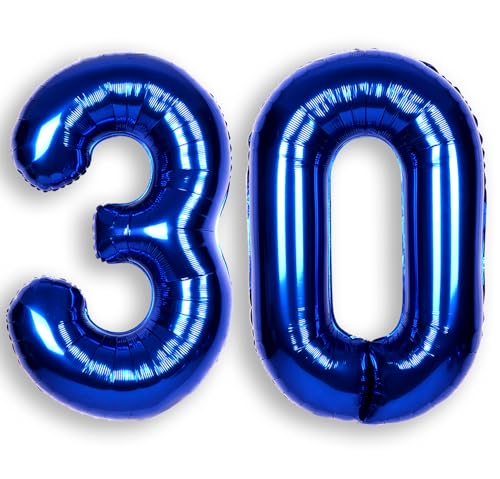 SULALABOO ballon chiffre 30 bleu marine 40 pouces hélium