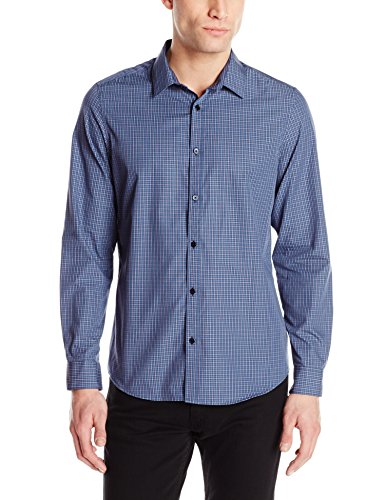 Calvin Klein Sportswear Men's Fine Multi Check Dobby Long Sleeve Woven Shirt
