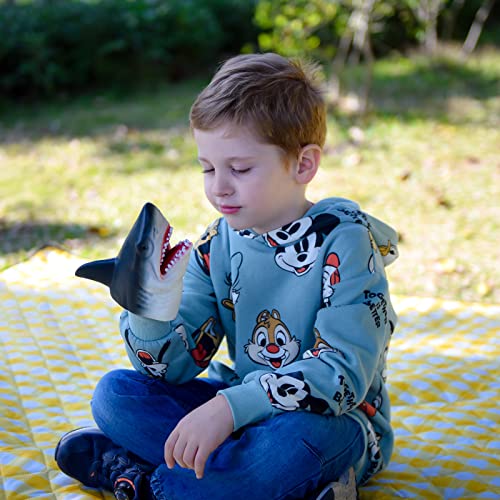 Image of Geminismart Shark Hand Puppet Dolphin Hand Puppet Kids Soft Rubber Realistic White Shark Role Play Toy (Shark) | Soft Rubber Realistic Great White Shark Puppets Role Play Toy Marine Animal World Action Figure