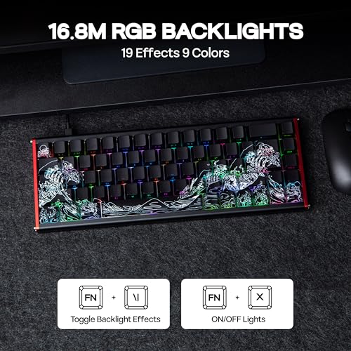 Image of MechLands AJAZZ ALUX68 HE Aluminum Rapid Trigger Gaming Keyboard with Magnetic Switch, Wired Hall Effect Keyboard with 8K Polling Rate, 0.125ms Latency, RGB Backlight (Black Side-Printed, ALUX68)