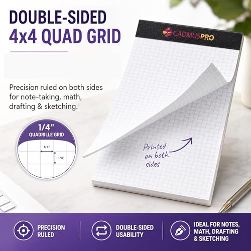 Bloc de papier graphique CADMUSPRO pour croquis d'architecte et notes de bureau