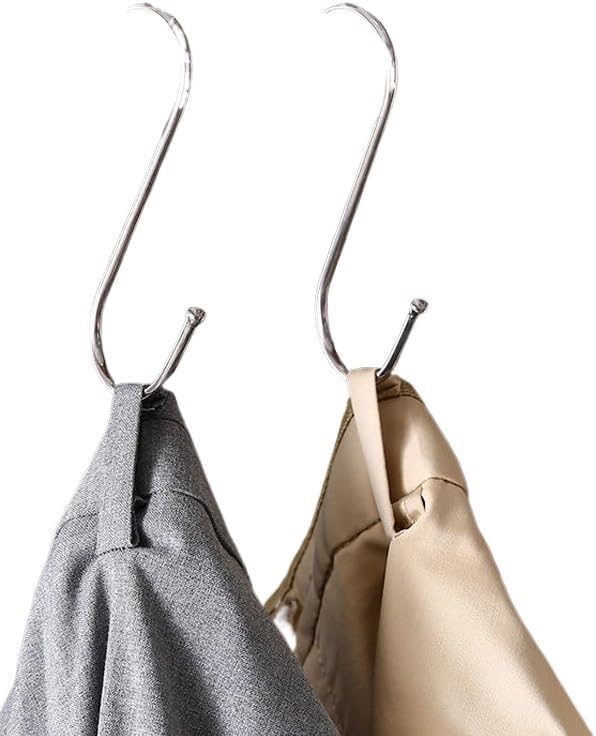 Miniatura 4 de Ganchos colgantes de acero inoxidable en forma de S para colgar Ropa, bolsas, toallas, plantas, cocina, dormitorio, multifunción, 10 piezas de