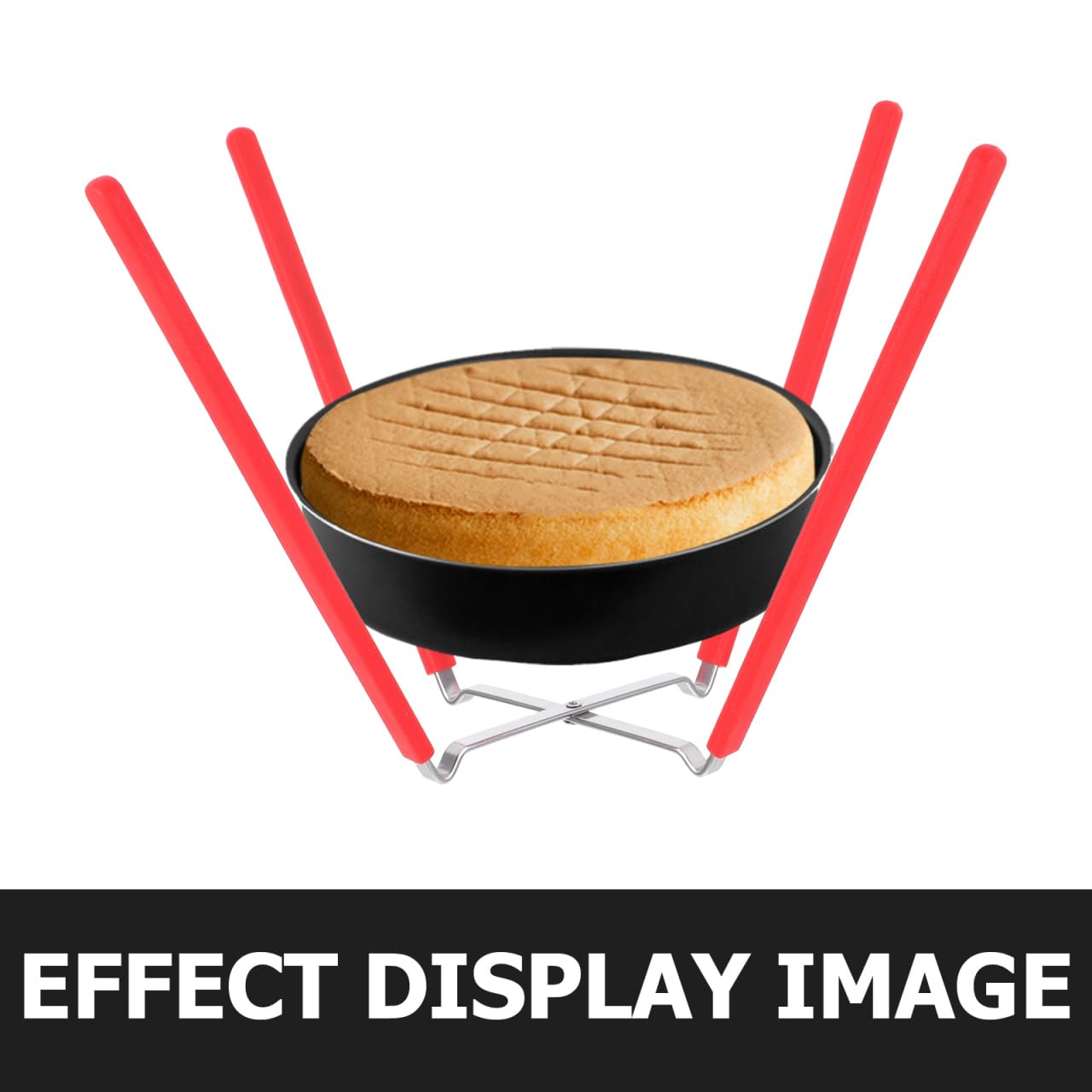 Soporte de pastel de gasa de acero inoxidable Soporte de bandeja de pastel invertido Estante de enfriamiento plegable 4