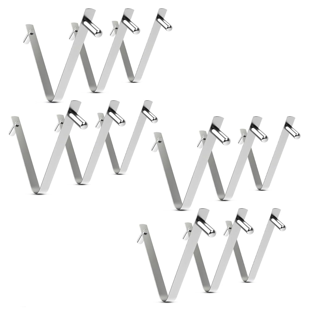 CTRLZS Pool Pole Clips Stainless Steel Pool Attachment V-Clip Pool Brush Clip V-Clip for Swimming Pool and Spa Skimmer