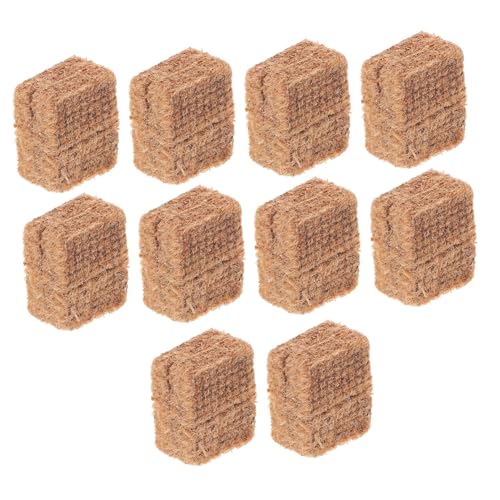 CORHAD 10pcs BBQ Carbon Charcoal Chimney Starter Grill Starter Cubes Outdoor Fire Lighting Blocks