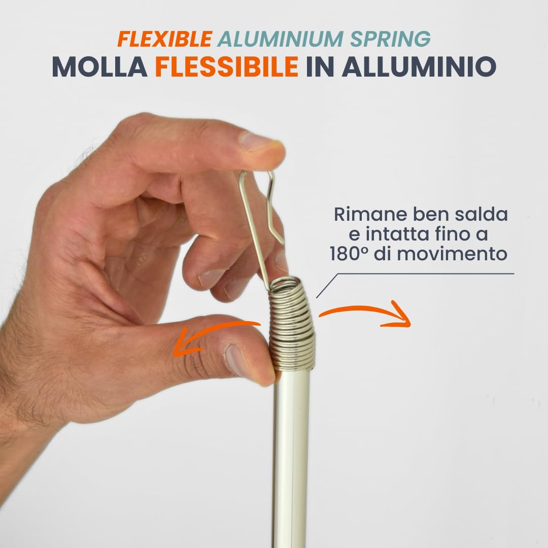 TENDAGGIMANIA Asta Tiratenda Trasparente 150 CM per Tende da Interno - Frustino in Plexiglas con Gancio