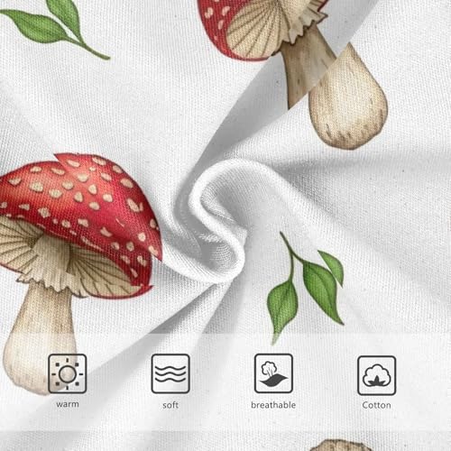 CHIFIGNO Boys Briefs Cute Mushroom White Toddler Boy Underwear Soft Cotton Underwear Briefs3