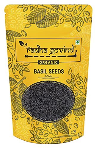 Image of Radha Govind Raw Basil Seeds for Eating 700 g High in Fiber and Omega3 Sabja Seeds