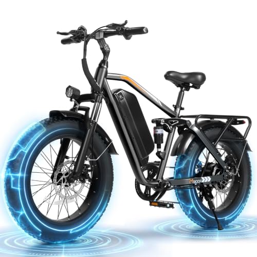 ESKUTE M300F Vélo électrique 80 milles, batterie 52V 20.8Ah, moteur 1200W, pneus 20" x 4"