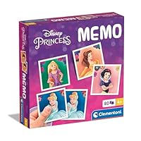 Clementoni Educational Game Memo Disney Princess 80 Tiles - Game For Children 4-6 Years, Flash Card Games, Learning Logical Thinking, 2 Players, Gift For Boy/Girl, Cartoon, Made In Italy, 18302