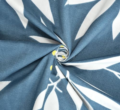 Image of Pure Cotton 220 TC Flat Single Bedsheets For Summer Breathable | Wrinklefree (Size-60 X 90 Inch Or 228 X 152 Cm) With 1 Pillow Covers (Size-17 X 27 Inches, Teal Blue White)