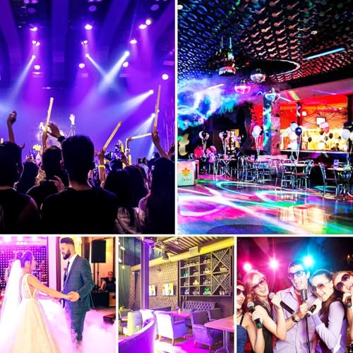 Rechargeable Par Can Lights U`King Wireless LED Uplights Battery Powered Uplighting with RGB 36W Stage Lighting Up Lights for Wedding DJ Disco Events Indoor Dance Party Church Live (4 Pack) by U`King - Image 9