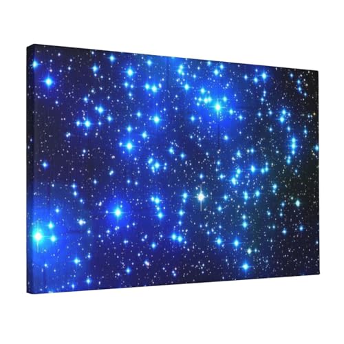 Toile murale moderne galaxie 45x30 cm décor tableau Ousika
