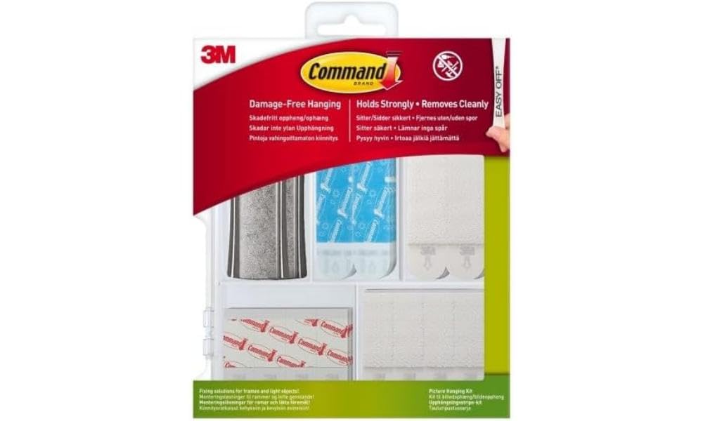 Command Kit de fijación surtido, para colgar marcos de fotos, carteles y objetos ligeros, sin daños, color blanco