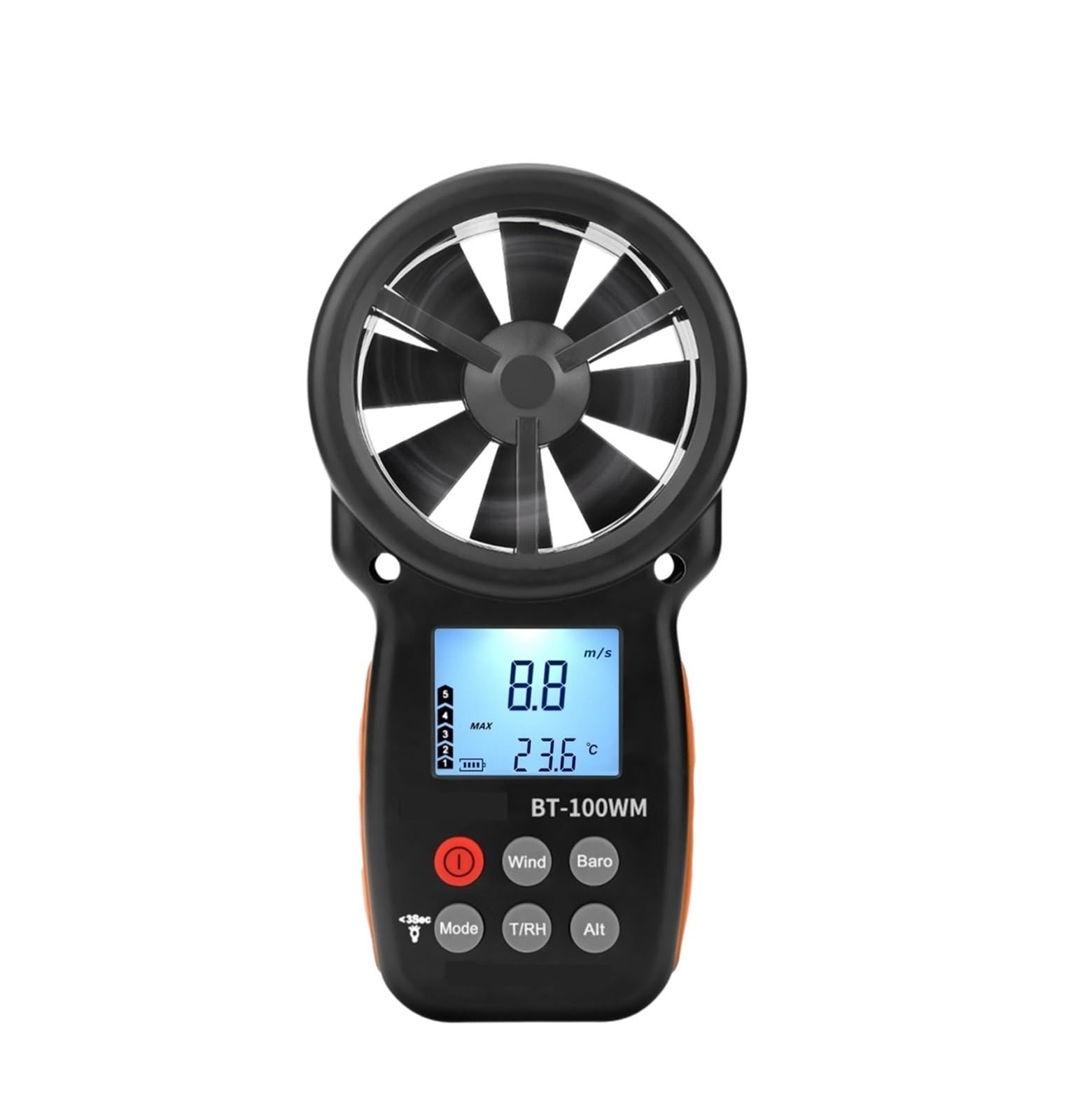 Anemómetro Digital, Barómetro De Mano, For Velocidad Del Viento, Temperatura, Probador, Humedad MedicióN Precisa