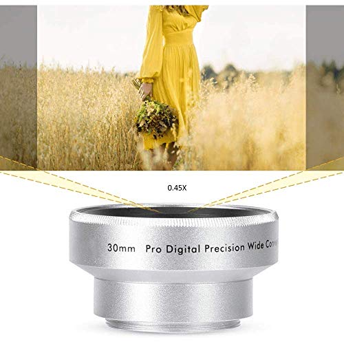 Lente de Conversão Grande Angular de 30mm 0.45x com Recursos Macro (0.45x30)