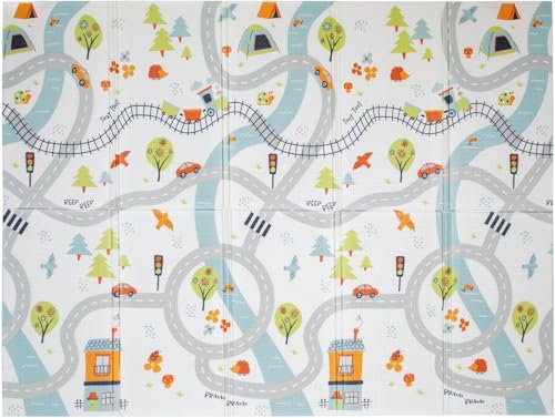 Tapis de jeu pliable Nuby fini les tapis tachés d'éveil réversible et imperméable
