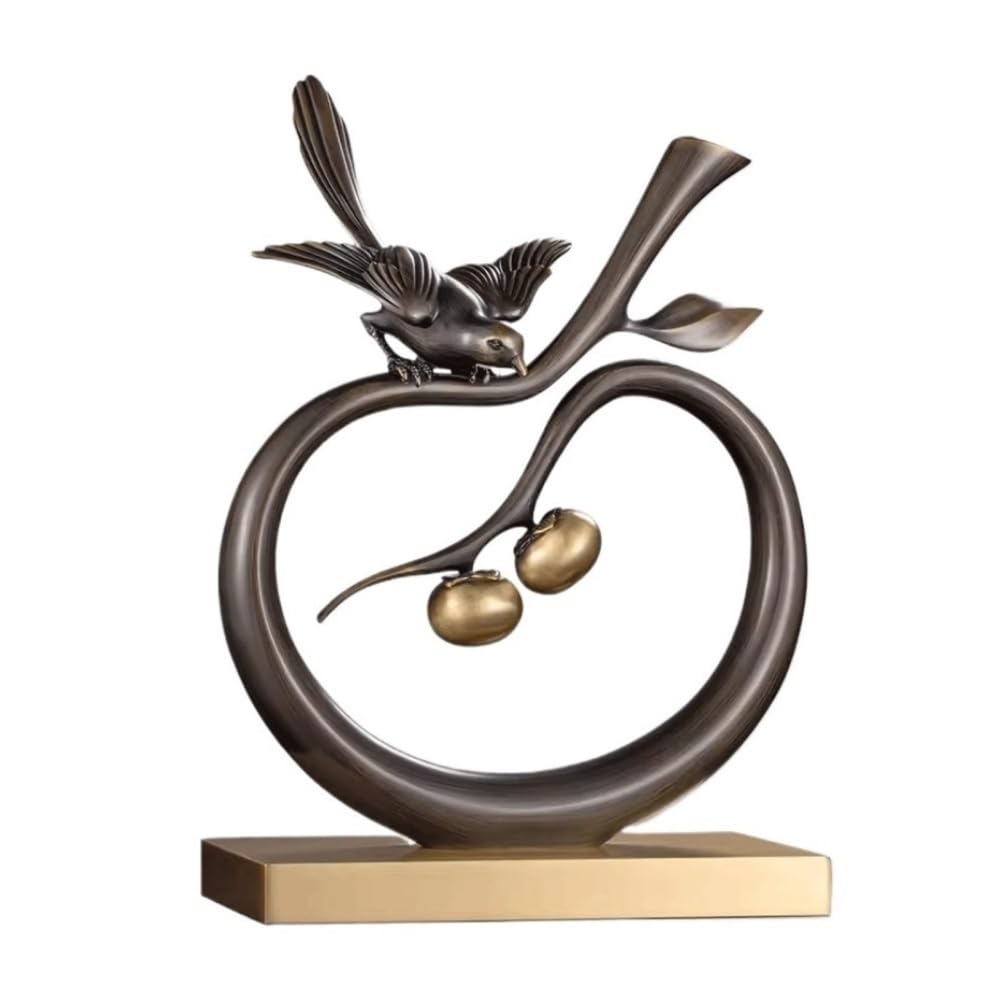 zhuyanbo007 Desk Statue, Light Luxury High-end Copper Ornaments Home Foyer Decorations Office