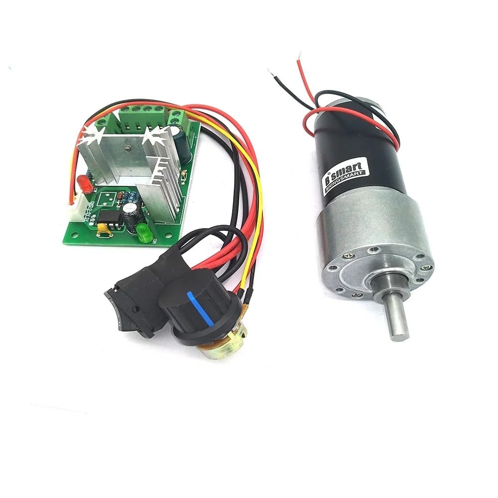 Motore Riduttore, Motore riduttore CC da 12 Volt, coppia elevata, reversibile, 24 V, riduzione personalizzata JGB37-3157(Package J,30RPM_12V)