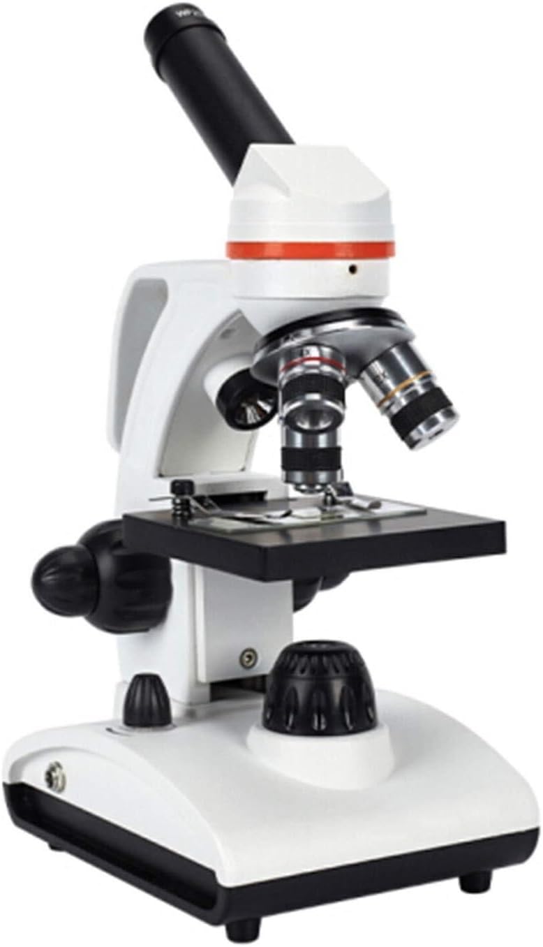 Portable Monocular Student Compound Microscope 1600 Times Stereo Microscope LED Upper and Lower Light Source Portable microscopes
