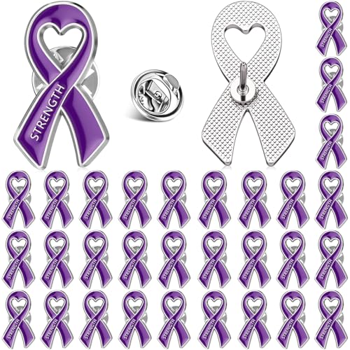 Pin de solapa de cinta morada a granel para concienciación sobre la violencia...