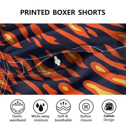 Image of Men's Boxer Shorts Cotton Loose Underwear with Button Fly