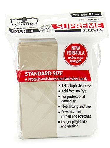 Ultimate GuardStandard Size Supreme Sleeves (Pack of 80, Sand)