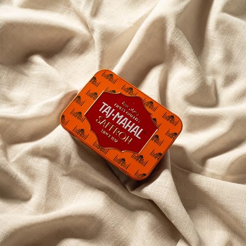 Image of Taj Mahal Spanish Saffron (Kesar) Threads • Grade A+ Authentic La Mancha Origin Saffron Spice • Strong Aroma, Deep Red Colour, 0.21 oz ℮ 6 g