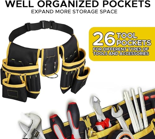 Magnetic Tool Belt with 27 Pockets