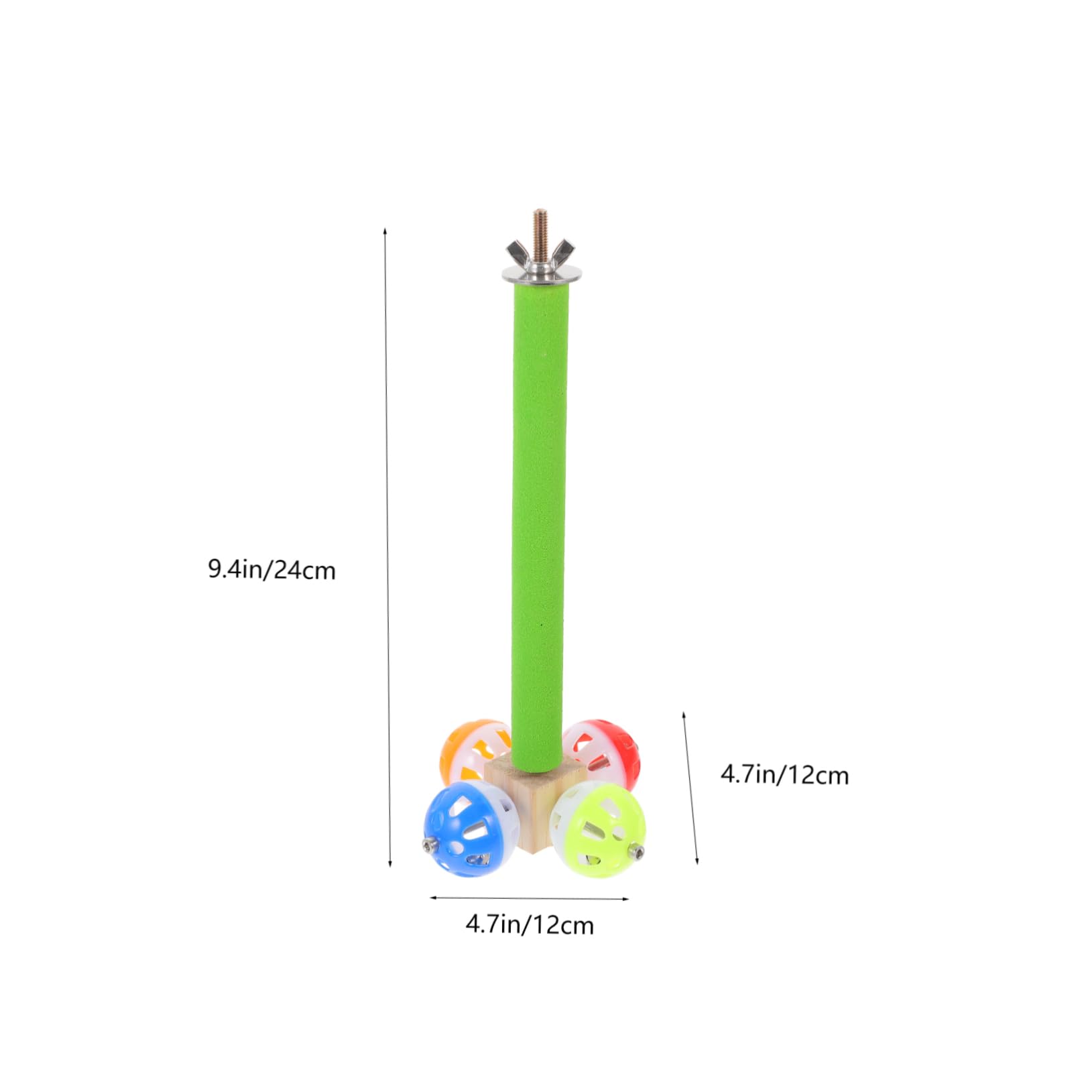 Sosoport Parrot Perch Stand with Bell Natural Bird Tree for Active Play Bird Cage Stick Parrot for Mental Stimulation Exercise