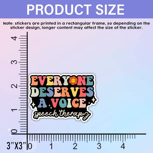 Image of SODAVA (3Pcs) Speech Therapy Speech Language Pathologist SLP Team Sticker Speech Pathology Stickers Better Speech and Hearing Month Gift Decoration Graphic Bumper Laptop Stickers