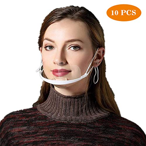 Preisvergleich Produktbild Gesichtsvisier aus Kunststoff,10 Stück Schutzvisier in Transparent Safety Universal Gesichtsschutzschild Kunststoff Visier Gesichtsschutz Schutzvisier Visier zum Schutz Face Shield für Mund Nase